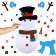 thumbnail image 2 of Christmas Snowman Decoration, DIY Snowman Kit, 3ft Tall Felt Snowman Pendant with Ornaments, Safe Non-Toxic Felt Material, Easy Hanging Hook and Loop, Perfect for Kids Holiday Party and Wall Decor, 2 of 9