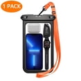 thumbnail image 1 of Waterproof Phone Pouch, [Up To 10 Inch/25.4 Cm Large] Universal IPX8 Waterproof Cell Phone Case Dry Bag Compatible For IPhone 14 Pro Max/13/12/11/SE/8,Galaxy S23 Ultra/S22/S21 For Vacation, 1 of 5