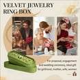 thumbnail image 7 of TAIMY Velvet Jewelry Box, Travel  Ring Organizer, Compact Portable Jewelry Case，The Perfect Gift for Your Daughter, Girlfriend, or Mom  (green), 7 of 7