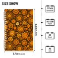 thumbnail image 2 of FORMRS 1-Subject Spiral Notebook 8" x 5" College Ruled 60 Refillable Sheet A5 Hard Cover, 2 Pack, Retro Orange Flowers, 2 of 7