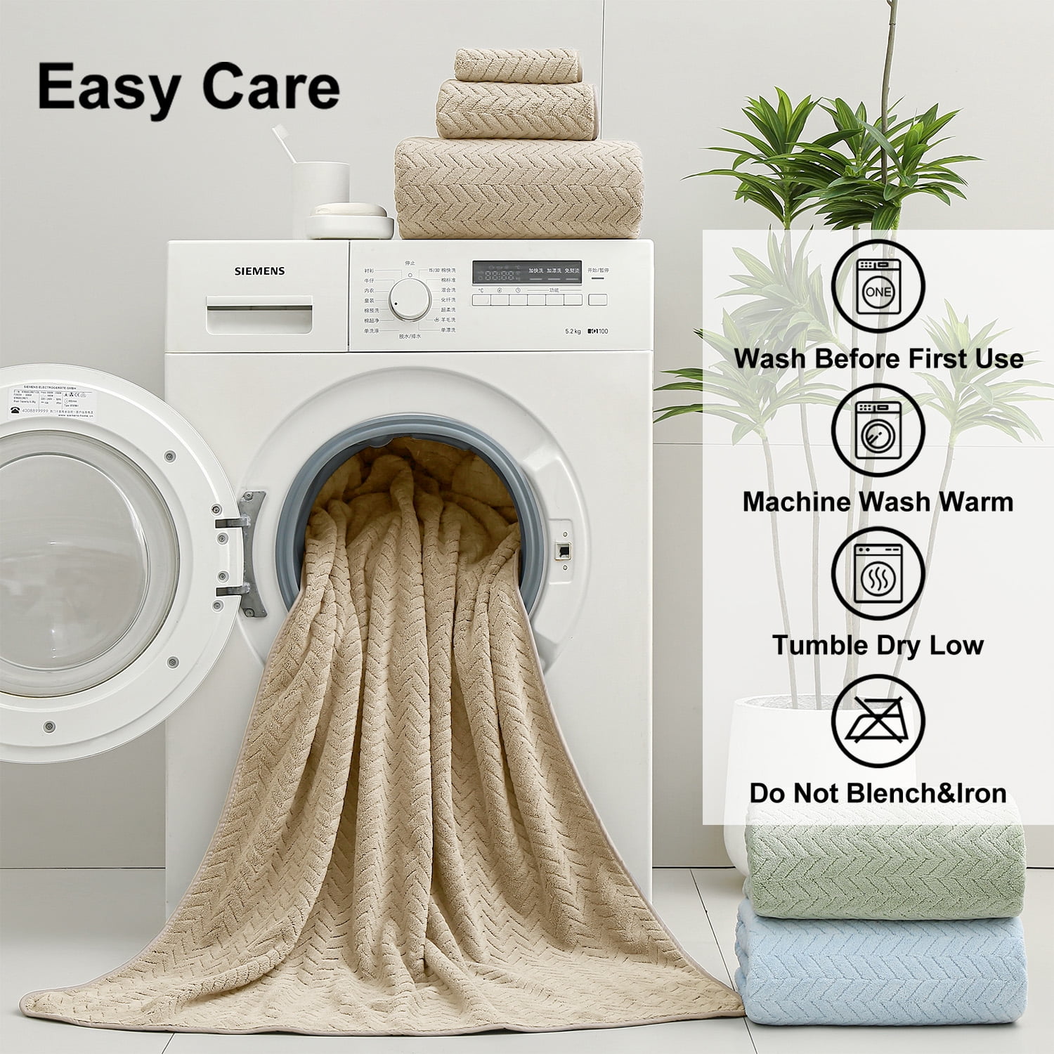 Beartech 4 Pack Microfiber Bath Towels Set - 2 Bath sheet,Soft Family Towel, Highly Absorbent, Quick Dry & Less Lint Shower towel for Bathroom, Hotel-Camel
