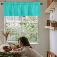 thumbnail image 5 of Valances for Windows Aqua Green Solid Color Valance Rod Pocket Window Treatments Curtains for Kitchen Small Windows Living Room Bedroom Bathroom, 54"x18", 5 of 7