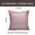 thumbnail image 2 of LALILO Throw Pillow Covers Vintage Flower Floral Dot Polka Album Cushion Cover 18" x 18", 2 Pack, 2 of 6