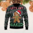 thumbnail image 3 of Suéteres de punto feos de Navidad con forma de hombre de jengibre, muérdeme, para Halloween, regalo de Navidad, para parejas, fiestas, unisex, informales, 1, 3 of 5