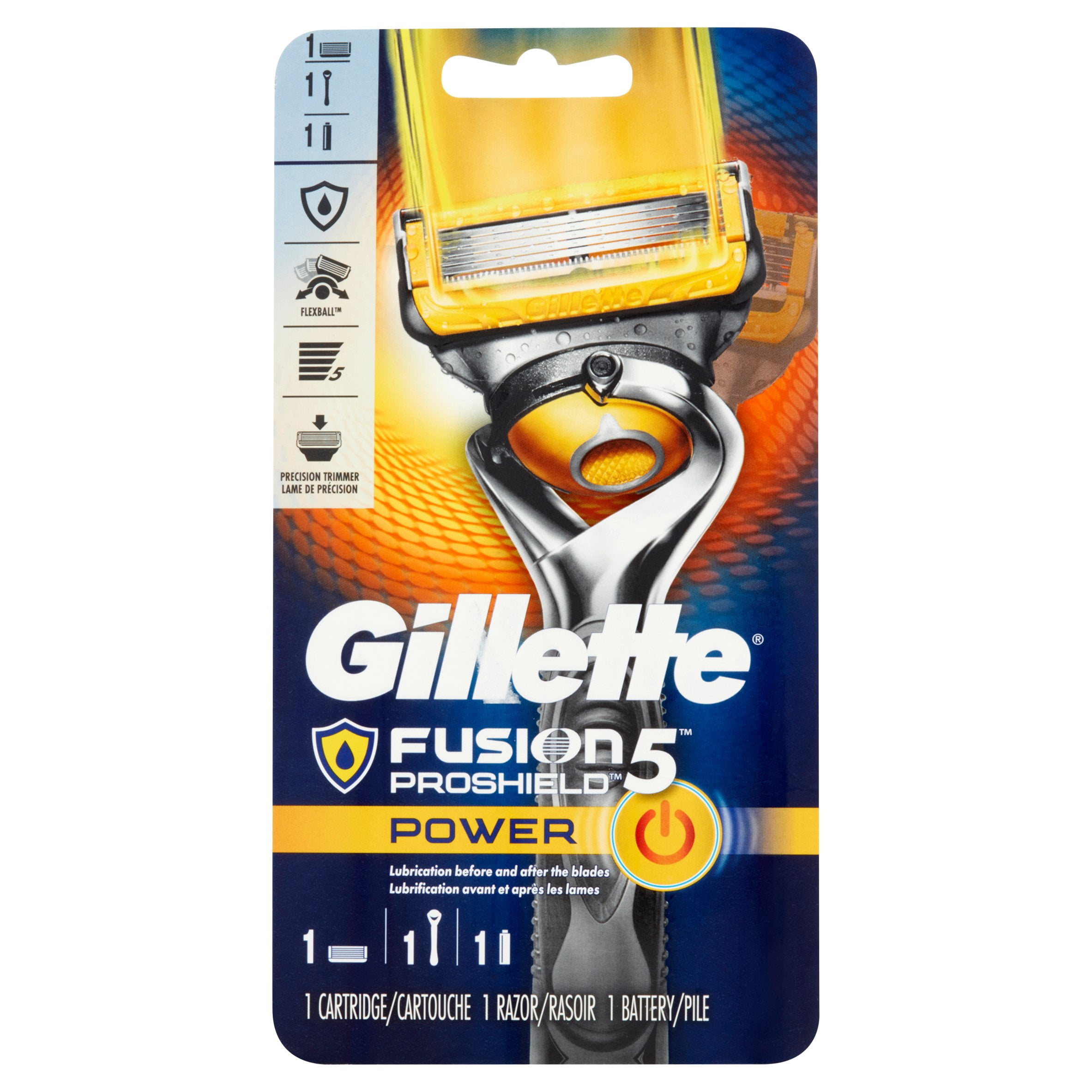 Gillette Fusion5 ProShield Power Cartridge, Razor and Battery