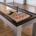 thumbnail image 3 of Playcraft Genoa 14’ Pro-Series Shuffleboard, Walnut on Silver, 3 of 11