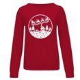 thumbnail image 4 of Nouveau Womens Summer Tops 2023 Shirts Col Rond Manches Longues Tops Imprimé Régulière Coupe Décontractée Sweat Oversize for Women, 4 of 6