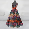 thumbnail image 2 of Halloween pour Femmes Robe Évasée Imprimée Sans Manches Tunique Invité de Mariage Robe de Soirée Formelle Tenue Élégante, 2 of 3