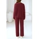thumbnail image 2 of Conjunto de Suéter de Dos Piezas PRETTYGARDEN Rojo Vino XXL, 2 of 8