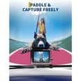 thumbnail image 4 of HELLONE Inflatable Stand Up Paddle Board, 10.6" Paddle Boards with Premium Accessories, Non-Slip EVA Deck, Ultra-Light Carry Bag Pump, SUP for Youth & Adults of All Skill Levels (Rose Red), 4 of 6