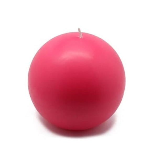 Zest Candle CBZ-027 4 in. Hot Pink Ball Candles -2pc-Box