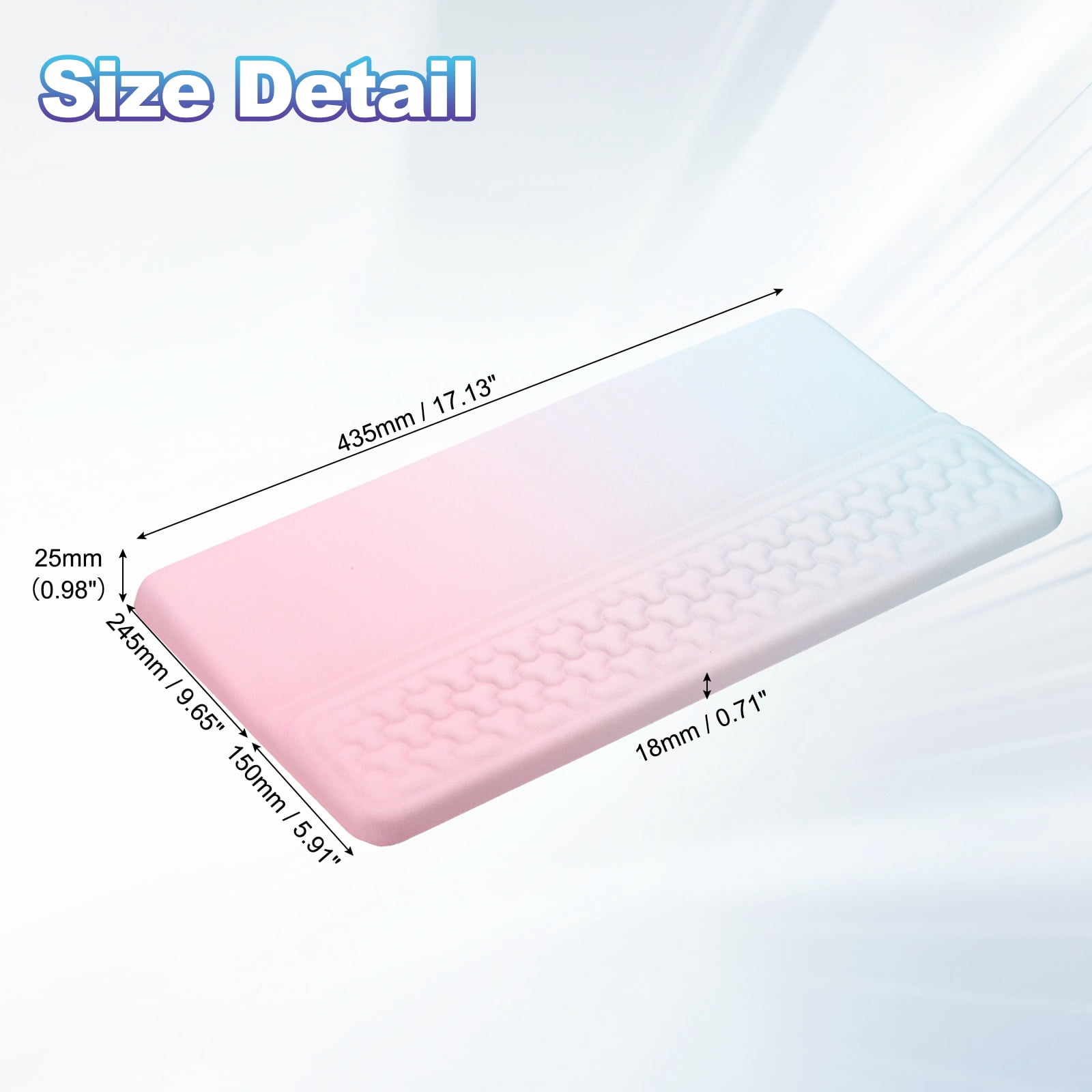 Uxcell Computer Keyboard Stand with Wrist Rest, Computer Wrist Support Pad, Keyboard Stand Riser Holder Pad for Office Desk Gaming Home, Pink and Green
