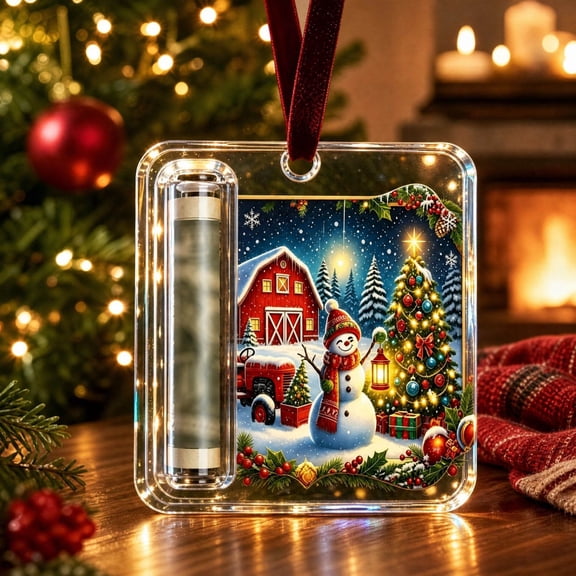 Christmas Cash Gift Ornament, Acrylic Clear Christmas Cash Holder Ornament, Money Clip Tree Decor for Holiday Gift Card Holder Pendant