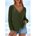 thumbnail image 3 of PRETTYGARDEN Crochet Cardigan Sweaters for Women Trendy Spring Summer Long Sleeve Tie Front Tops Boho Beach Vacation Clothes, 3 of 9