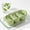 Green, variant on Premium Silicone Ice Forms Tray with Lid - 3 Cavity Stackable Mold for Whiskey Cocktails