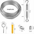 thumbnail image 2 of Kit de cuerda colgante de acero inoxidable 30 metros NQ con tensor y ganchos, 2 of 5