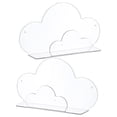 thumbnail image 4 of Estante flotante en forma de nube de 2 piezas, estilo nórdico, soporte de pared, organizador de baño., 4 of 6