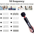 thumbnail image 4 of Happon Cordless Personal Wand Electric Massager, Rechargeable Handheld Back Massager Wand Massage with 10 Powerful Pulse Settings for Deep Muscles Pain Relief (Black), 4 of 6