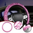 thumbnail image 5 of Bling Car Steering Wheel Cover, Non-Slip Elastic Stretch Diamond Soft Leather Auto Steering Wheel Protector, Sparkling Diamond Vehicle Decor Accessories for Women Girls, Universal 15 Inch for Vehicles, 5 of 6