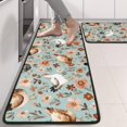 thumbnail image 2 of Kitchen Rugs Sets Of 2,Light Blue Chicken Floral Pattern Anti Fatigue Kitchen Mat Rugs Non Slip Washable,Decorative Kitchen Floor Mats for Kitchen,Sink,Laundry,17"x47"+17"x47", 2 of 5