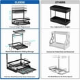 thumbnail image 3 of Over Sink Dish Drying Rack 3-Tier Stainless Steel Kitchen Shelf Cutlery Drainer, 3 of 5