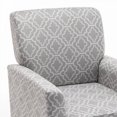thumbnail image 2 of Sillón de mezcla de poliéster con patrones, marco de madera de abedul sólido con piernas cónicas marrones, silla de acento acolchada de espuma con detalle de adorno para la oficina de la sala de estar, 2 of 5