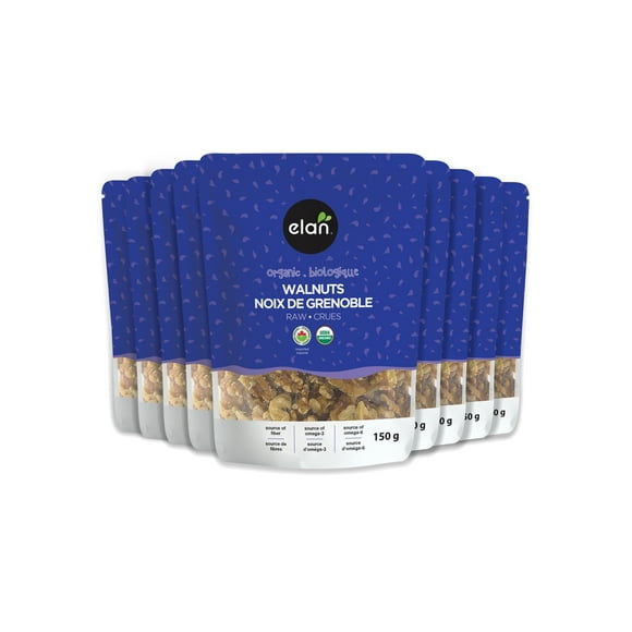 ELAN Organic Walnuts (GMO & Gluten Free), 8 Count x 150g