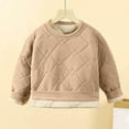 thumbnail image 2 of Favoffer Fall Winter Girls Uniform Kids' Thermal Underwear Set Fleece-Lined Thickened Base Layer Pullover Sweatshirt T-Shirt for Daily Home Teen 4-16Y, 2 of 6