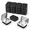 Black, variant on Black Rectangular Metal Hinged Tin Storage Containers, Set of 20