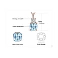 thumbnail image 3 of Jewelrypalace 2.2ct Cushion-Cut Genuine Sky Blue Topaz Pendant Necklace 925 Sterling Silver Rose Gold Plated, 3 of 6