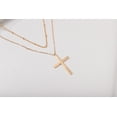 thumbnail image 6 of Mevecco 18K Gold Plated Cute Faith/Jesus Charm Satellite Bead Chain Layered Cross Necklace for Women, 6 of 7