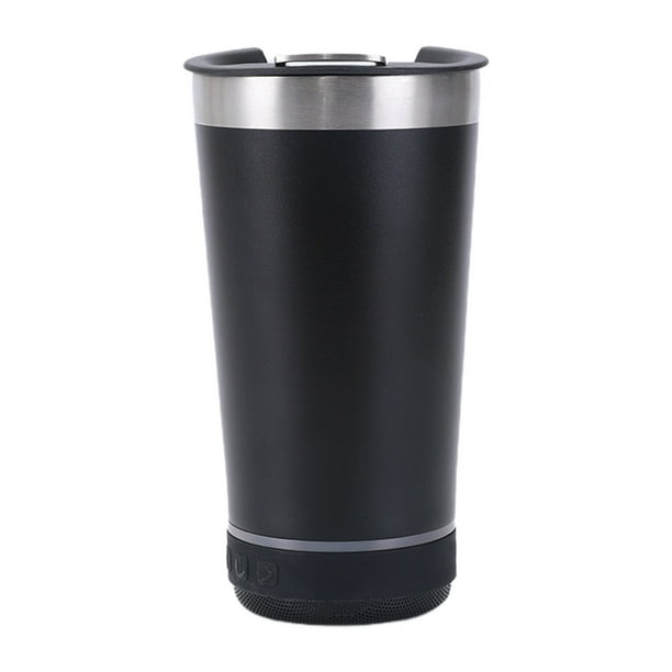 Pisexur Batería de cocina Altavoz Bluetooth de 16 oz, vaso de acero inoxidable con aislamiento para la cocina del hogar