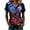 Dark Blue, variant on Women's Tops T-Shirts Patriotic Graphic Print Fourth Of July Celebration Casual Trendy Shirts