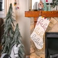 thumbnail image 3 of National Tree Company HGTV Home Collection 20 in. Christmas Stocking, White, Fa La La, Embroidered, Pom Poms, 3 of 4