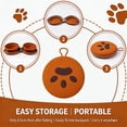thumbnail image 3 of 1 Pack Collapsible Silicone Double Pet Bowl, 2-in-1 Portable Food & Water Separate Feeding Bowl, Foldable Travel Bowl for Dogs & Cats, 3 of 8