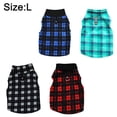 thumbnail image 2 of Desiderio 4 piezas de ropa para perros Ropa polar para mascotas Camisa cómoda a cuadros, 2 of 6