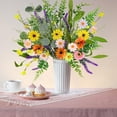 thumbnail image 5 of Artificial Daisy Flowers Fake Spring Flowers Colorful Flowers Fake Wildflowers Bouquet for Home Indoor Table Vase Wedding Party Decor (14in), 5 of 7