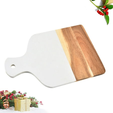 

Vegetable Meat Cutting Board Marble Wooden Pizza Steak Toasted Breadboard Fruit Chopping Board - Type A (White)