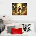 thumbnail image 5 of Nawypu Jesus Wall Art- The Cross Light from Sky Poster For Christian Home Decor-Jesus and Dove Canvas Framed Prints Picture for Room Living Decor, 5 of 6