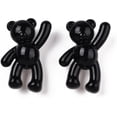 thumbnail image 3 of 10 colgantes de oso de acrílico negro opaco, dijes de oso, collar con colgante negro, decoración de acrílico, 3 of 3