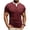 Wine, variant on Mens 2 in 1 Crewneck Henley Shirts Short Sleeve Summer Casual Classic Cotton T Shirts Pocket Button Shirt Wine