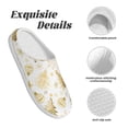 thumbnail image 5 of Lsque Gold Christmas Tree Pattern Womens Comfort Cotton on Scuff With Memory Foam and Anti-skid Sole Slipper-39/40, 5 of 7