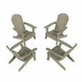 thumbnail image 2 of WestinTrends Tuscany Outdoor Folding Adirondack Seashell Chair (Set of 4), Weathered Gray, 2 of 5