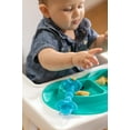 thumbnail image 3 of Nuby Sure Grip Silicone Miracle Mat 2-Section Oval Plate, Aqua Blue, 3 of 9