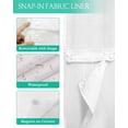 thumbnail image 3 of No Hook Shower Curtain with Snap in Liner, Boho Sage Green Geometric Striped Farmhouse Style Hotel Shower Curtains for Bathroom, Washable Shower Curtain Liner Set with Mesh Top Window, 72”x78”, 3 of 6
