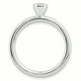 thumbnail image 2 of Sterling Silver Stackable Expressions High 4mm Round White Topaz Ring Size 7, 2 of 3