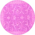 thumbnail image 1 of Ahgly Company Indoor Round Oriental Pink Traditional Area Rugs, 8' Round, 1 of 4