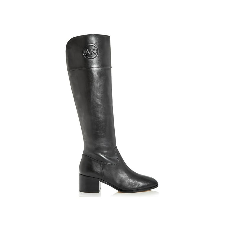 Michael kors black top leather riding boots