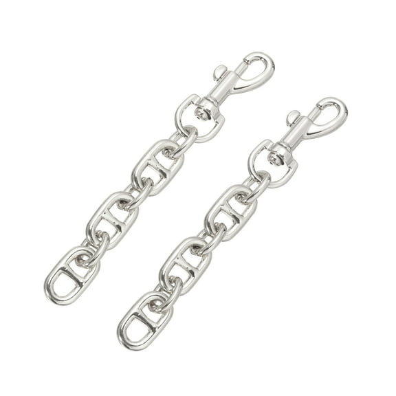 Uxcell 2Pack 12cm/4.7" Alloy Purse Strap Extender Bag Chain for Handbag Clutch, Silver