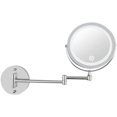thumbnail image 1 of Makeup Mirror- Wall-Mounted Makeup Mirror Wall-Mounted LED Lighted Vanity Makeup Mirror 7 Ihes 10X Magnifying Vanity Mirror with Touch Screen Dimming (Color : Silver, Size : 7 ihes 10X), 1 of 7